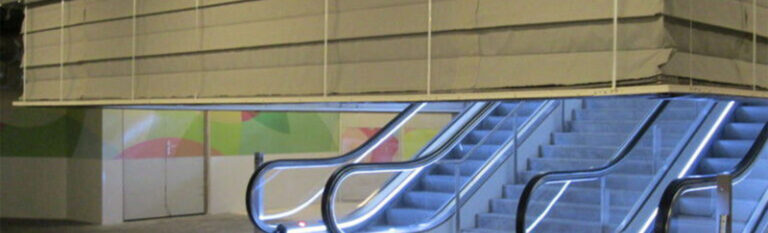 Cortina Corta-Fogo instalada em shopping center